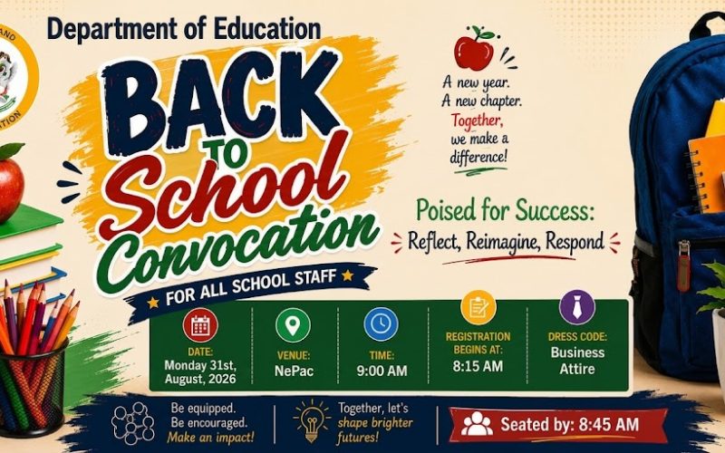 Nevis Education Department to Host Back-to-School Convocation to Mark Start of New Academic Year