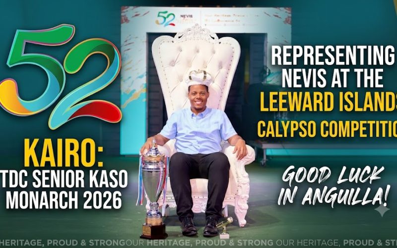 Nevis Pages Congratulates TDC Senior Kaiso Monarch Kairo as He Heads To Leeward Islands Calypso Competition