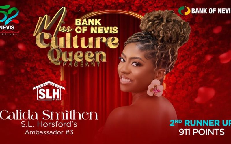 Calida Smithen Named Second Runner-Up in Bank of Nevis Miss Culture Queen 2026