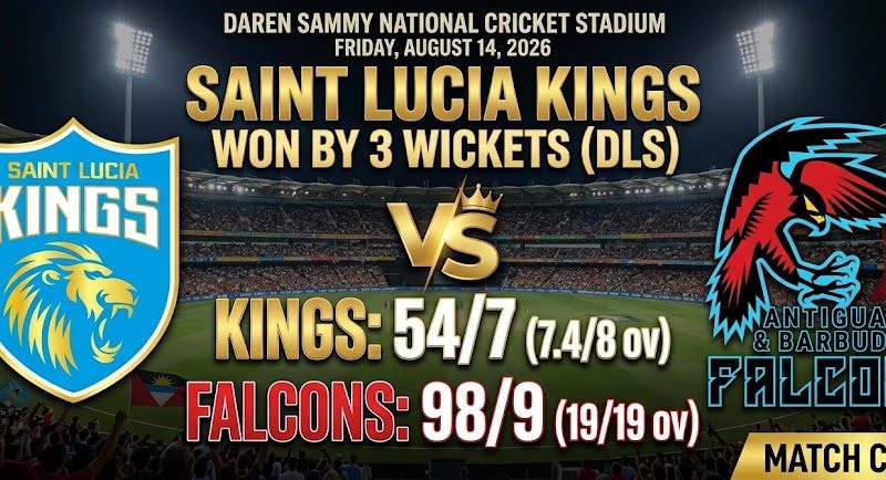 St  Lucia Kings  Edge Falcons in Dramatic DLS Finish  at  Daren Sammy  Stadium