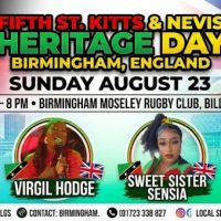 Virgil Hodge, Sweet Sister Sensia, Dejour, And Itebulous to Perform at Fifth St. Kitts And Nevis Heritage Day in Birmingham, England