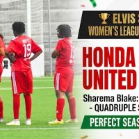 Football :  Four-Goal Hero Sharema Blake Fires Honda Newtown United to Dominant Victory