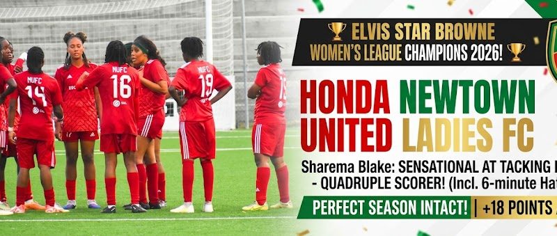 Football :  Four-Goal Hero Sharema Blake Fires Honda Newtown United to Dominant Victory