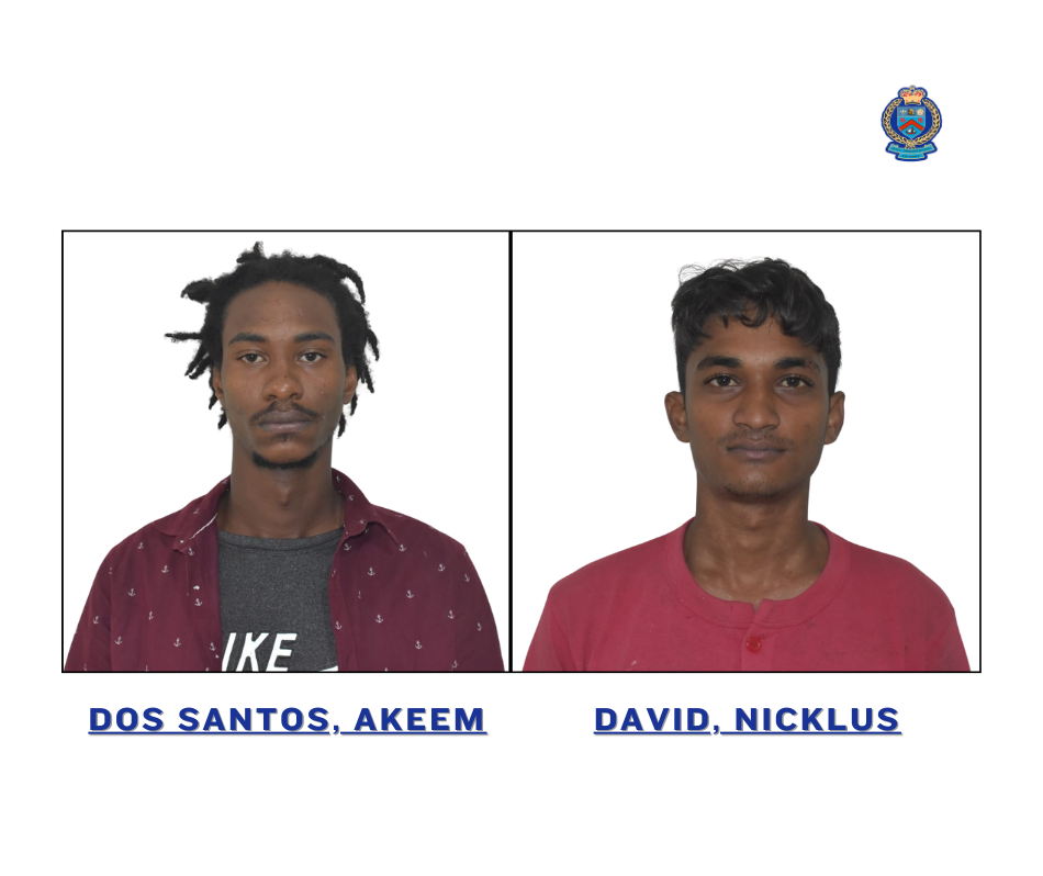 Nicklus David & Akeem Dos Santos  Sentenced for Robbery