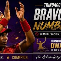 Cricket : Trinbago Knight Riders Retire Dwayne Bravo’s Iconic No. 47 Jersey