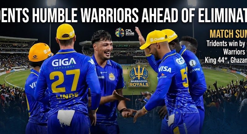 Tridents Meander Past Warriors with Dominant Bowling Performance Ahead of CPL Play-Offs