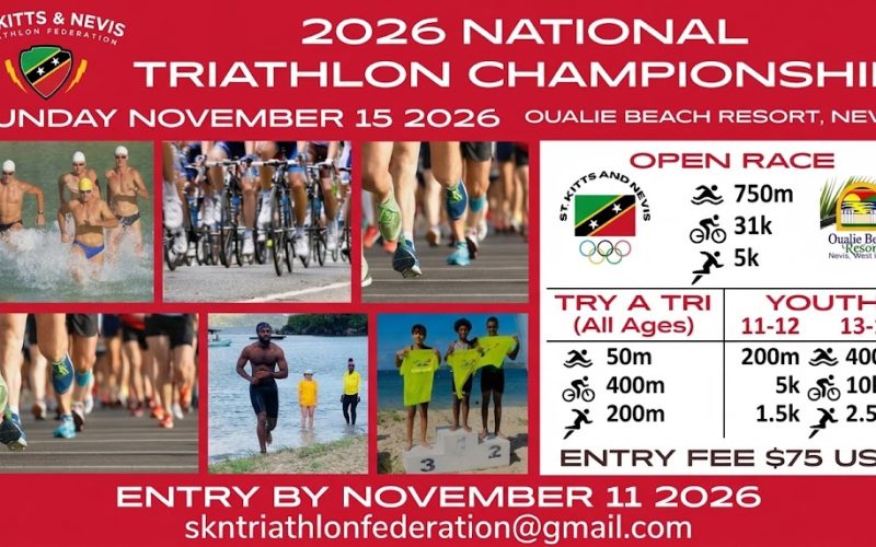 St Kitts & Nevis Triathlon Federation Announces the 2026 National Triathlon Championship at Qualie Beach Resort