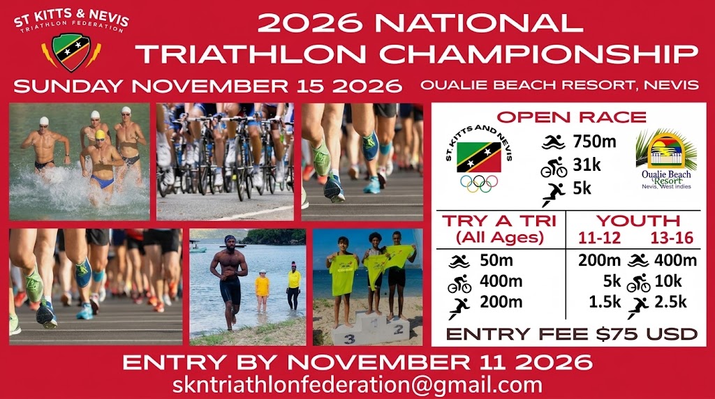 St Kitts & Nevis Triathlon Federation Announces the 2026 National Triathlon Championship at Qualie Beach Resort