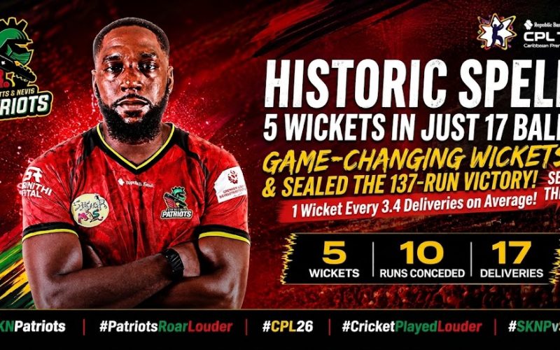 Jeremiah Louis’ Five-Wicket Haul Dismantles Saint Lucia Kings