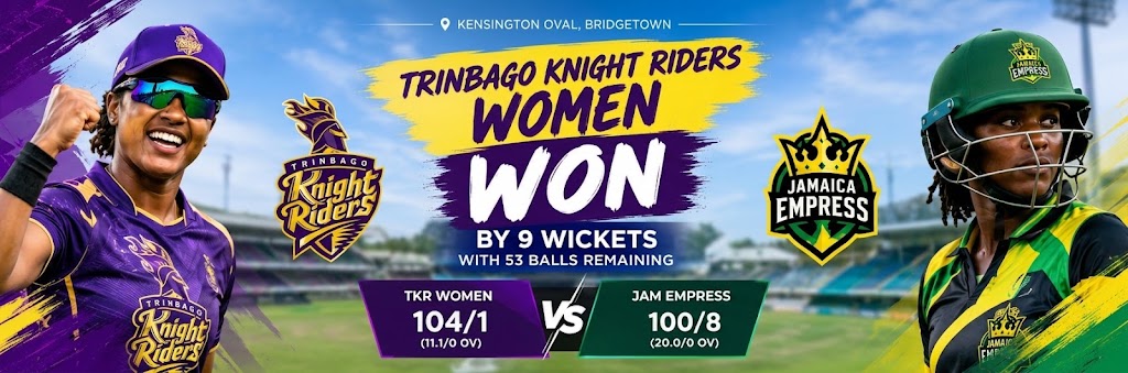 Trinbago Knight Riders Women Storm to Nine-Wicket Victory Over Jamaica Empress