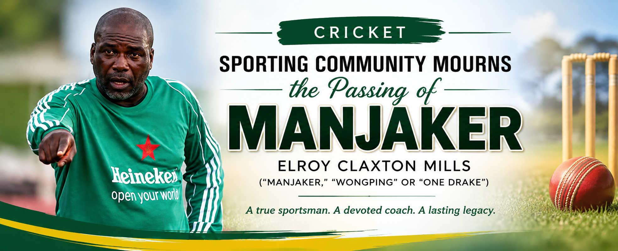 Cricket  and  Football Community  Mourns  “MANJAKER”