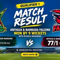 Antigua & Barbuda Falcons Storm to Nine-Wicket Victory in Qualifier 1