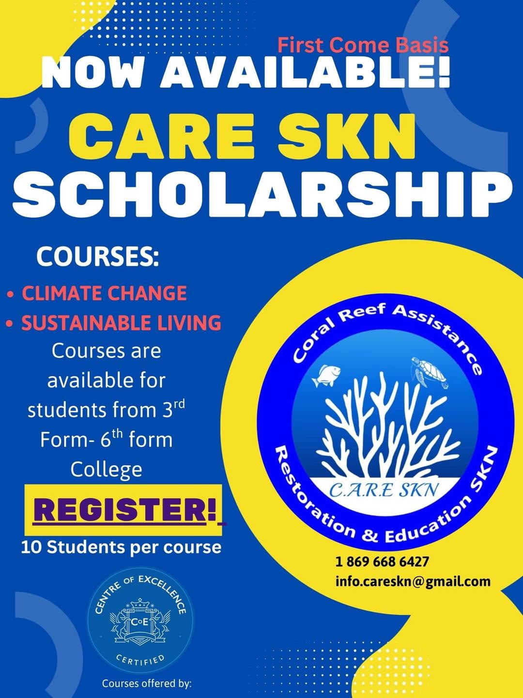 CARE SKN Expands  Scholarship  Program for Climate  Change  and  Sustainable Living  Diploma  Courses to 10 Students  Per  Course