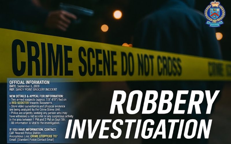 RSCNPF Investigates Armed Robbery at Sandy Point Grocery Store