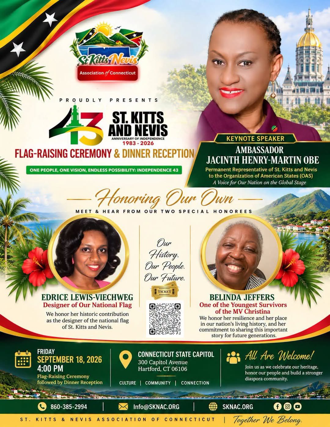 St. Kitts and Nevis National Flag Raising Marks Double Ceremony on September 18, 2026