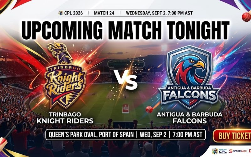 Trinbago Knight Riders Face Antigua & Barbuda Falcons Tonight at Queen’s Park Oval in CPL 2026 Action