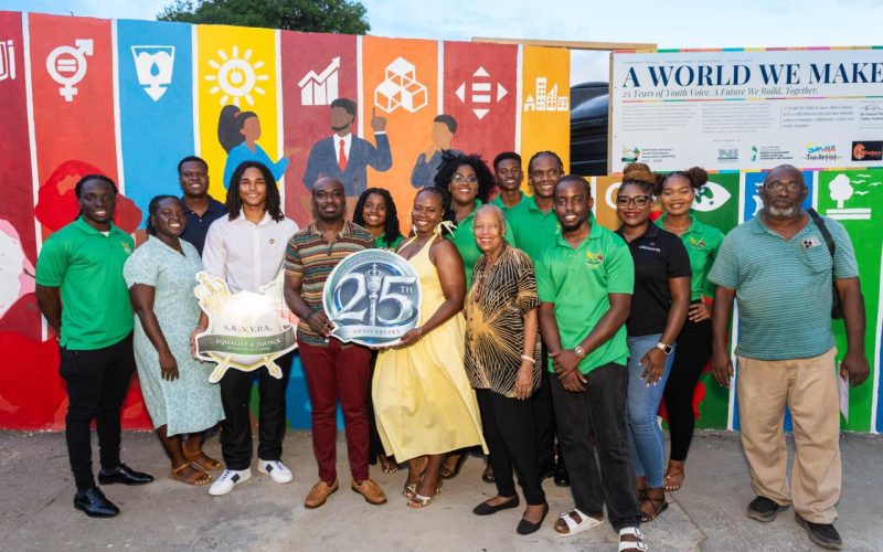 Minister Phillip Commends SKNYPA for Community Mural Promoting Sustainability and Collective Action