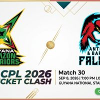 Guyana Amazon Warriors Set to Host Antigua & Barbuda Falcons in High Stakes CPL Clash at Providence