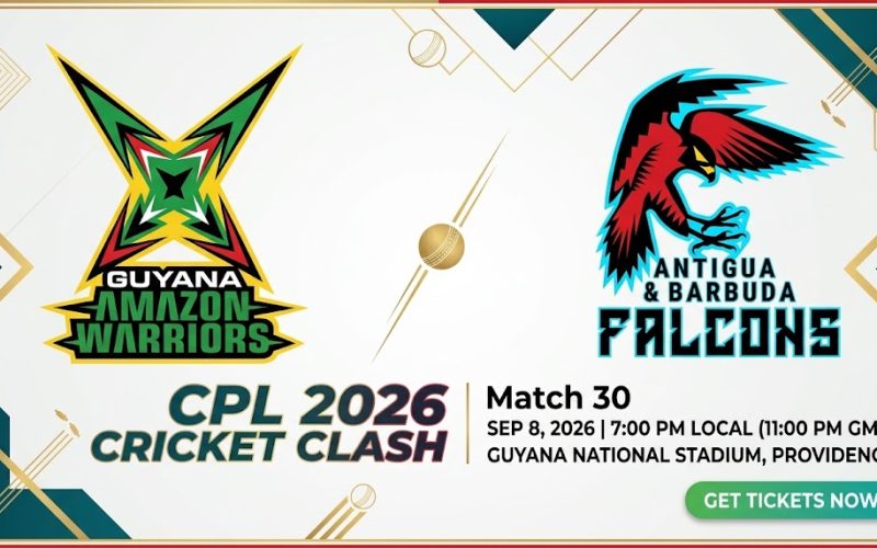 Guyana Amazon Warriors Set to Host Antigua & Barbuda Falcons in High Stakes CPL Clash at Providence