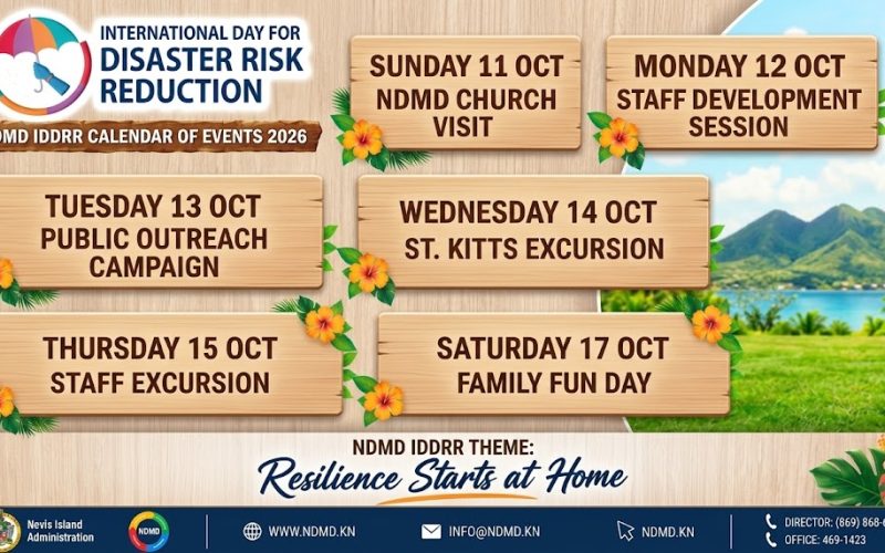 Nevis Disaster Management Department to Commemorate International Day for Disaster Risk Reduction
