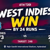 Cricket :West Indies Beat India by 24 Runs in Fourth T20I