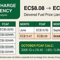 NEVLEC Explains Fuel Surcharge as October Rate Rises to EC$0.96 per kWh