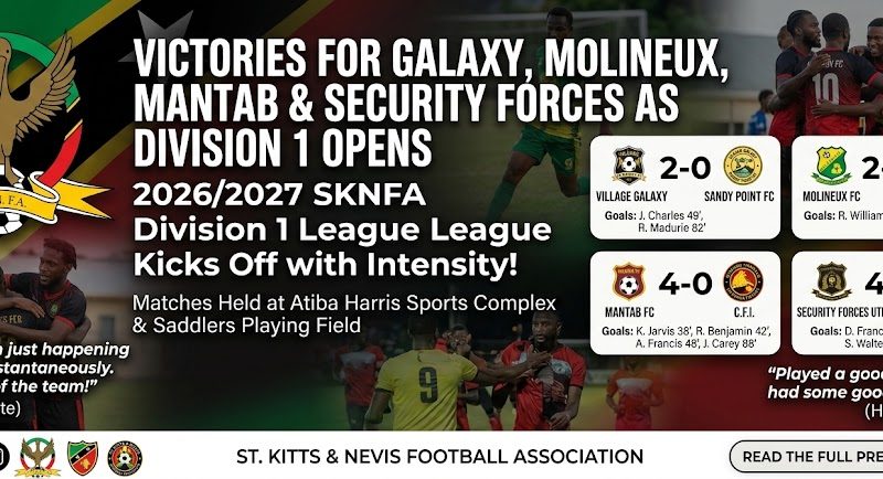 Victories for Village Galaxy ,Molineux Mantab and Security Forces as Division 1 Kicks Off
