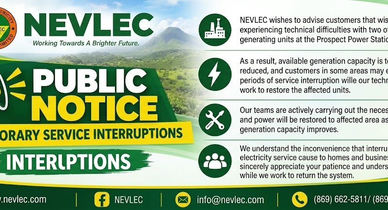 NEVLEC Advises Customers of Temporary Service Interrruptions
