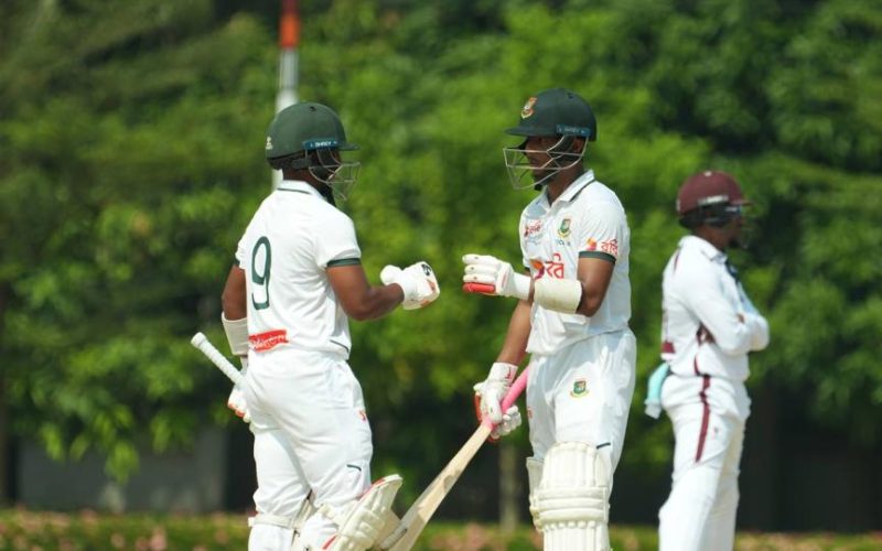 Cricket : Bangladesh XI Batters Dominate West Indies in Warm-Up Match