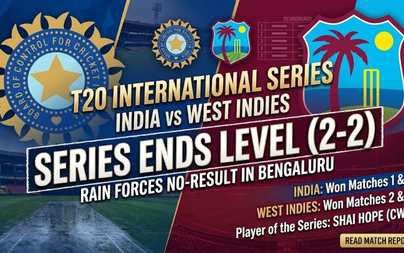 Series Ends Level as Rain Washes Out Decider in Bengaluru