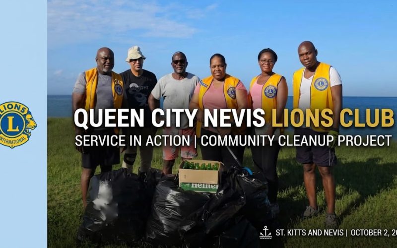 Queen City Nevis Lions Club Supports Coastal Cleanup 2026 at Paradise Beach