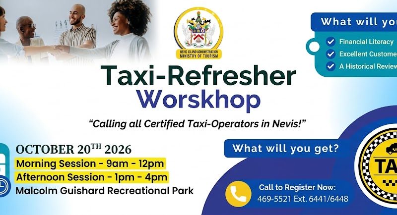Ministry of Tourism Nevis Conducts Taxi Refresher Training to Strengthen Tourism Service Standards