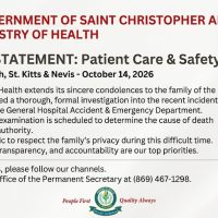 Ministry of Health Statement Regarding Patient Death at Joseph N. France General Hospital