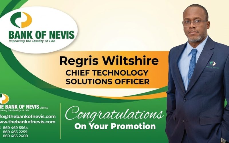 Bank of Nevis Promotes Regis Wiltshire to Chief Technology Solutions Officer