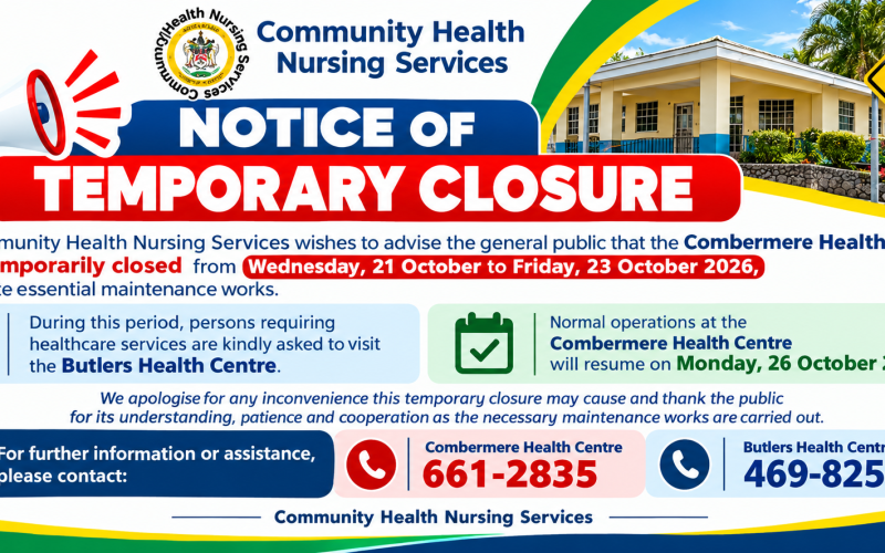 Combermere Health Centre to Close Temporarily for Essential Maintenance